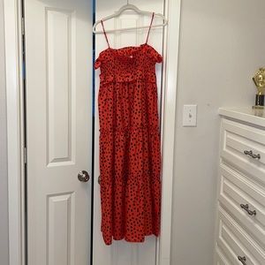 Hunter Bell Red Dot Maxi Dress, Small